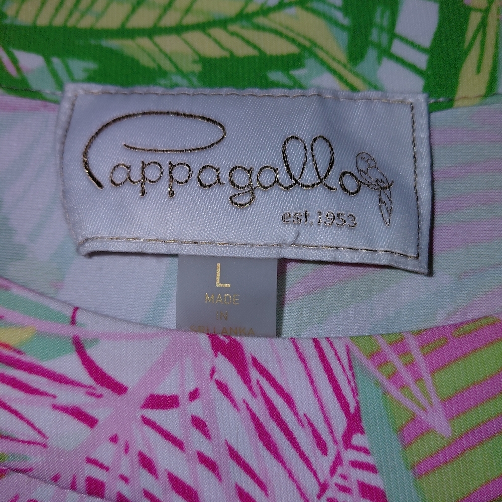 Pappagallo Short Flutter Sleeved Dress Size Large - Picture 2 of 3